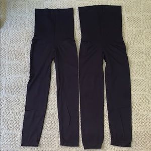 EUC black maternity leggings size medium